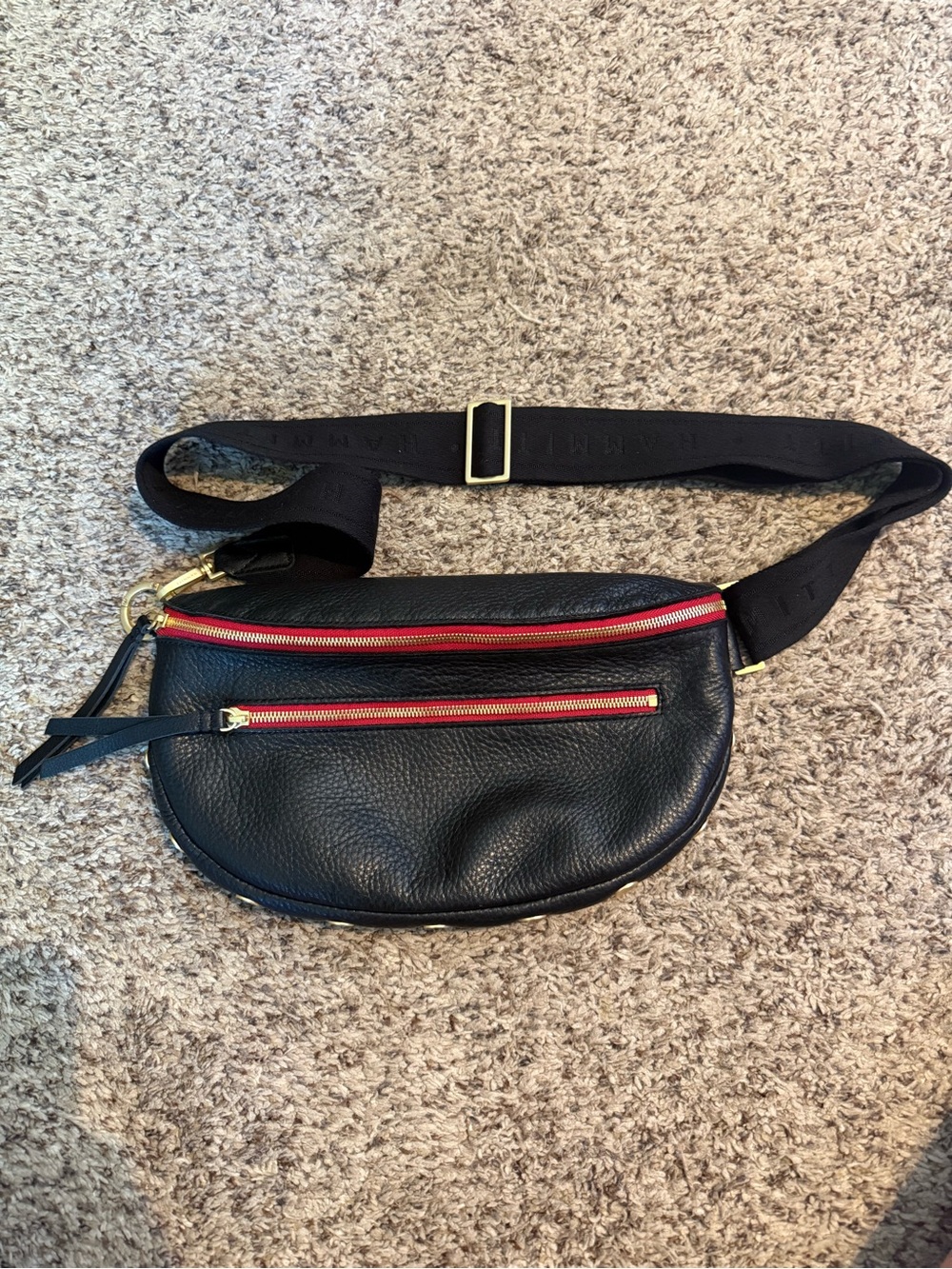 Hammitt Large Charles in Black with gold hardware